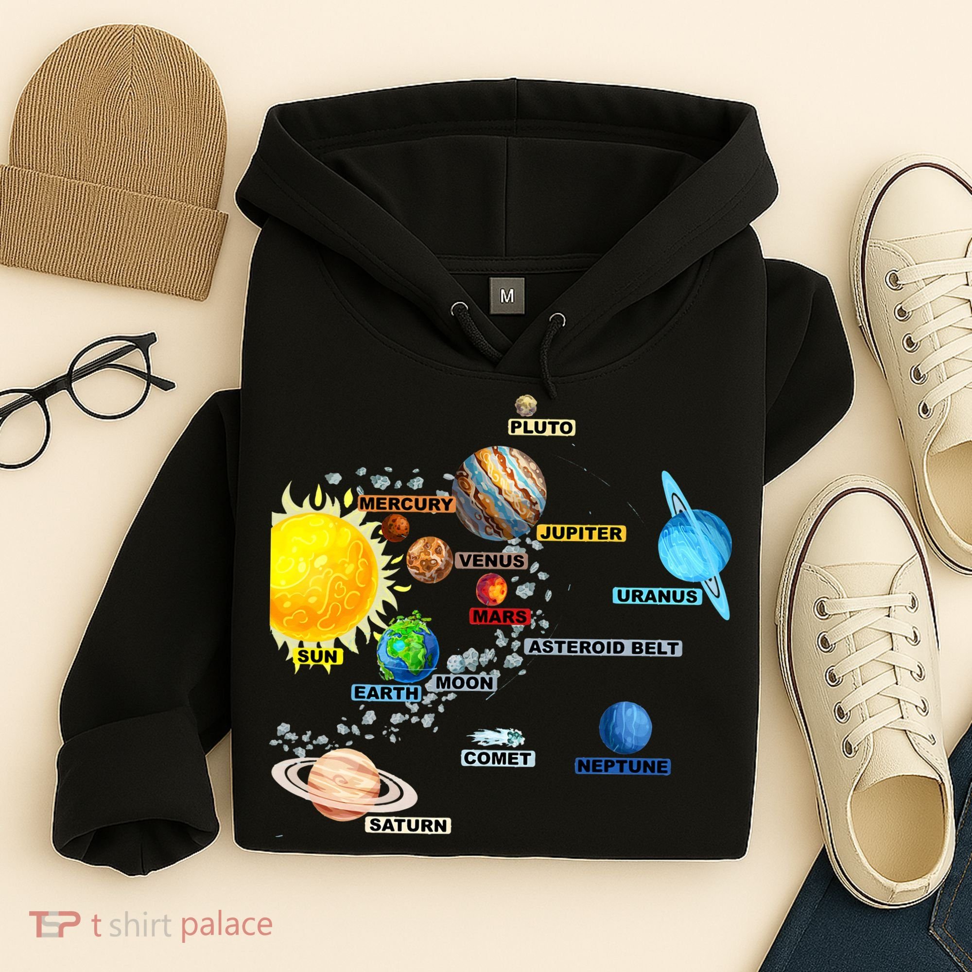 Planets Space Constellation Milky Way Hoodie