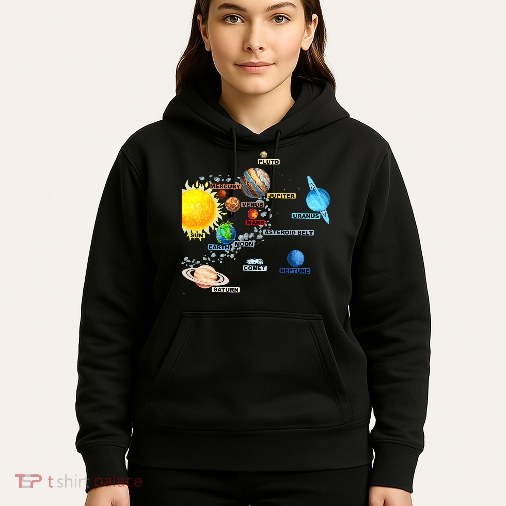 Planets Space Constellation Milky Way Hoodie