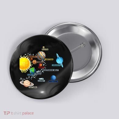 Planets Space Constellation Milky Way Button
