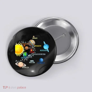 Planets Space Constellation Milky Way Button