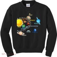 Planets Space Constellation Milky Way Kids Sweatshirt thumb 0