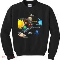 Planets Space Constellation Milky Way Kids Sweatshirt thumb 0