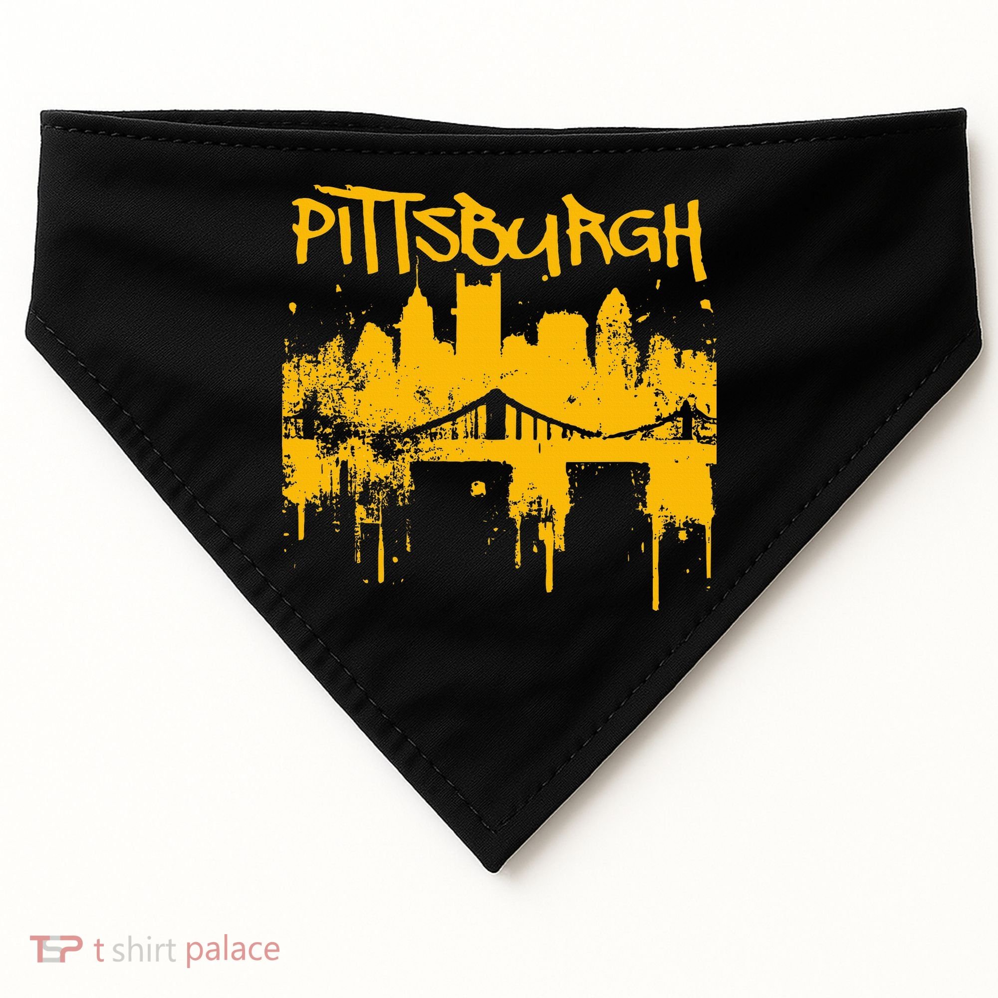 Pittsburgh Steel City Skyline USA-Made Doggie Bandana