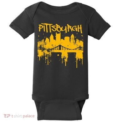 Pittsburgh Steel City Skyline Baby Bodysuit