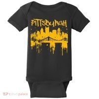 Pittsburgh Steel City Skyline Baby Bodysuit thumb 0