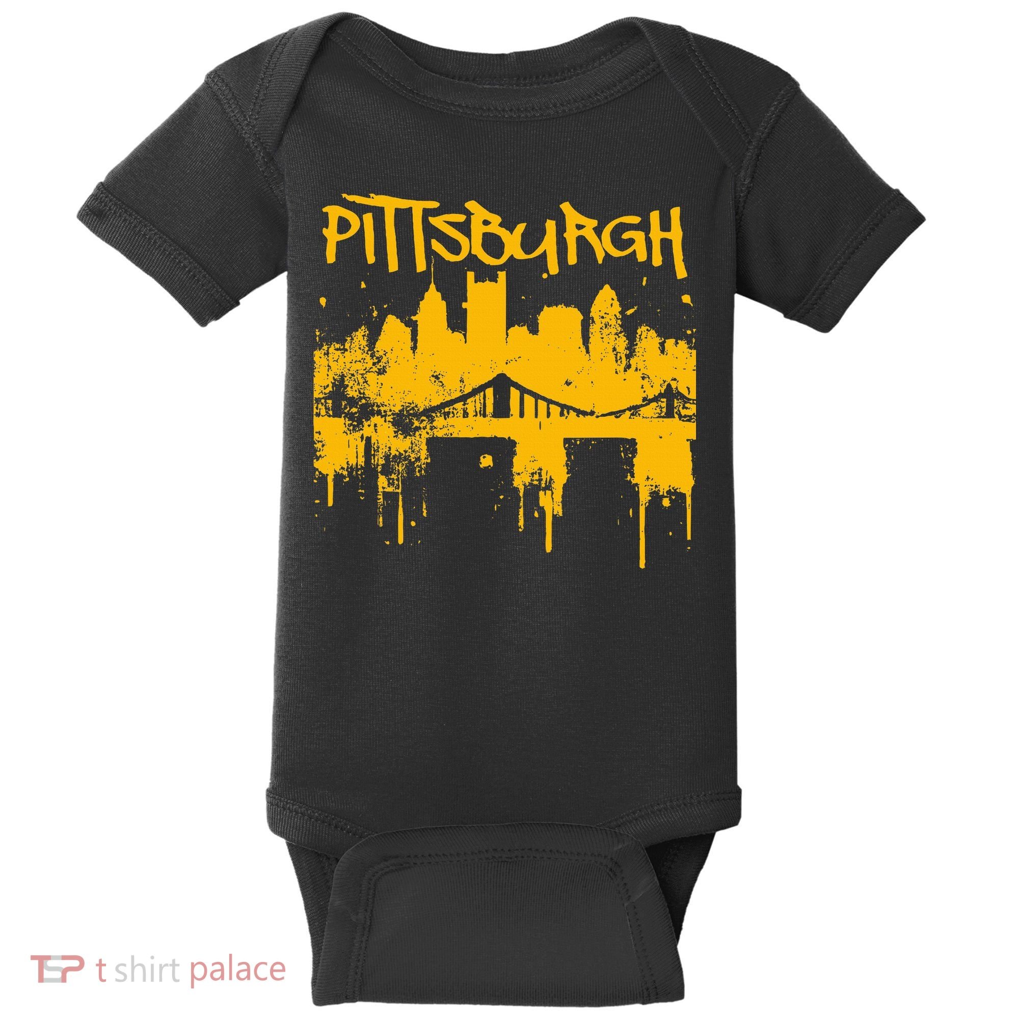 Pittsburgh Steel City Skyline Baby Bodysuit