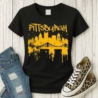 Pittsburgh Steel City Skyline Women's T-Shirt thumb 3