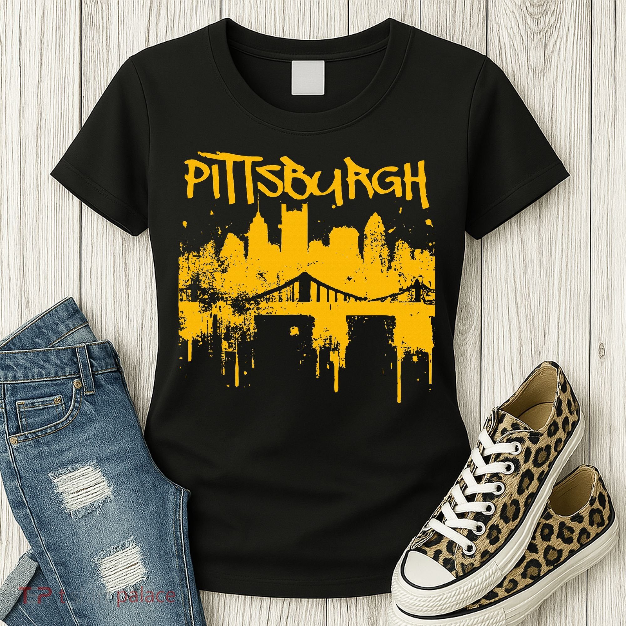 Pittsburgh Steel City Skyline Women's T-Shirt