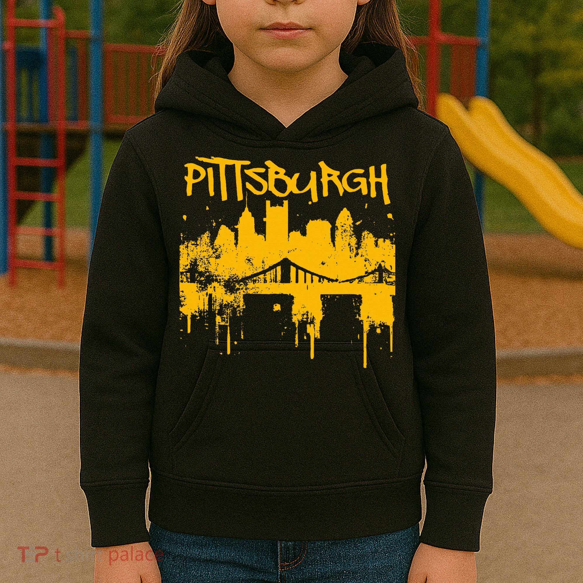 Pittsburgh Steel City Skyline Kids Hoodie