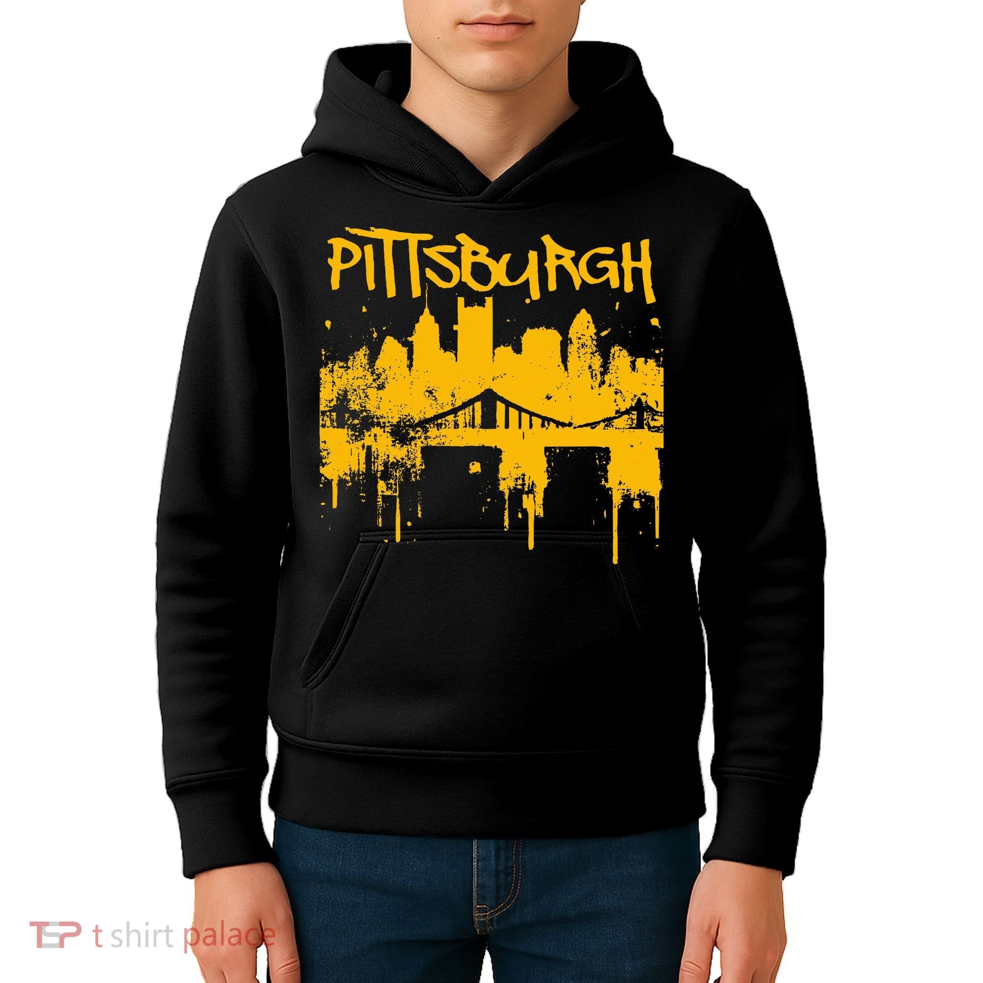 Pittsburgh Steel City Skyline Kids Hoodie