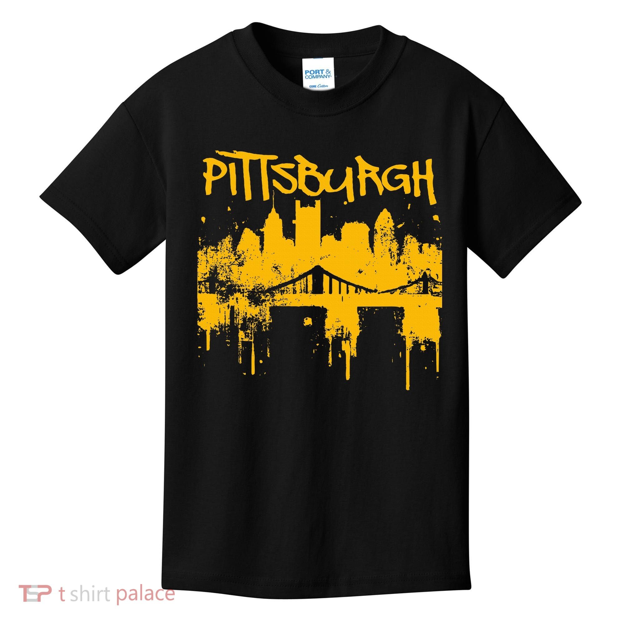 Pittsburgh Steel City Skyline Kids T-Shirt