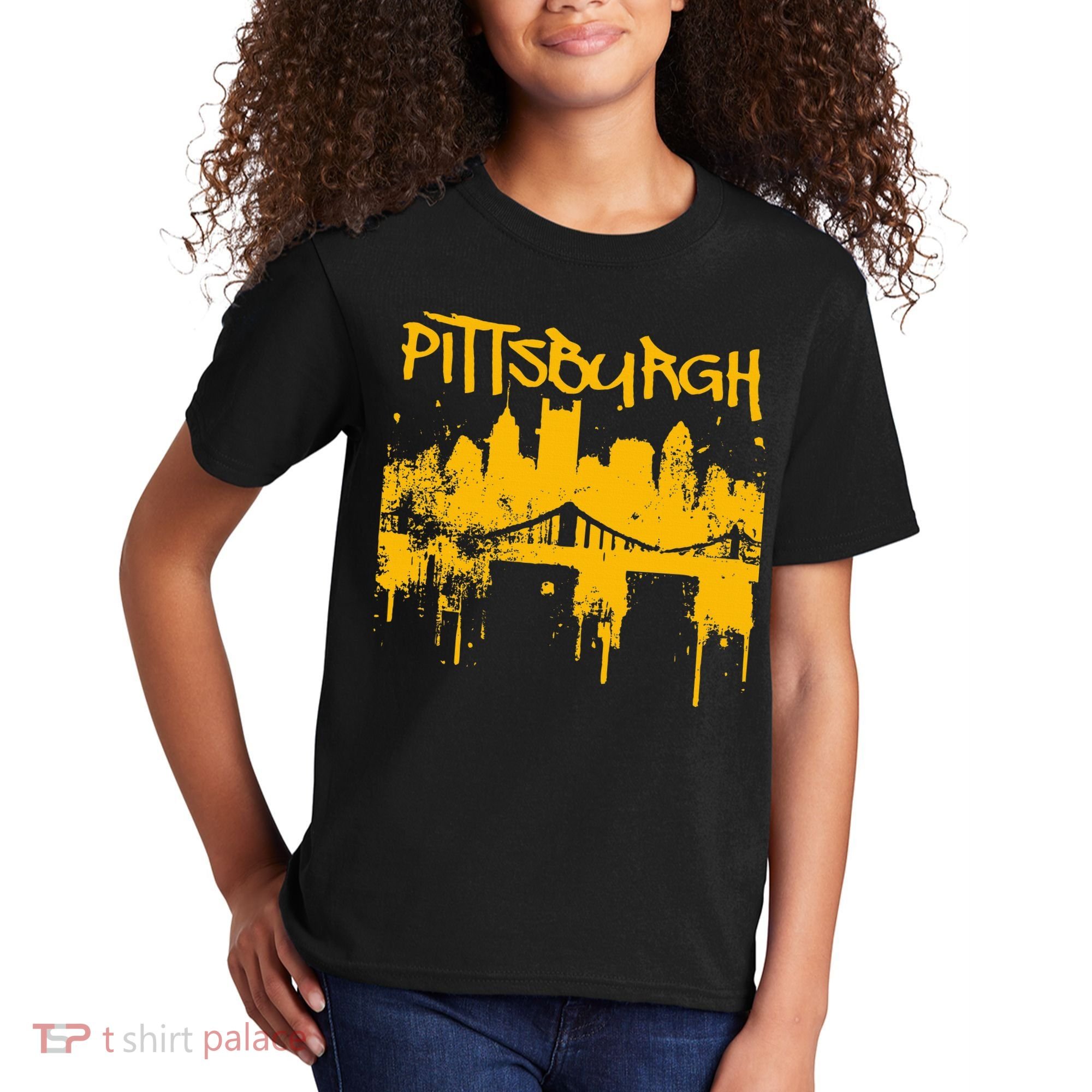 Pittsburgh Steel City Skyline Kids T-Shirt