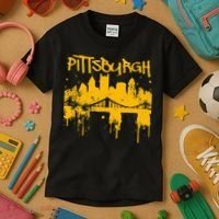 Pittsburgh Steel City Skyline Kids T-Shirt thumb 3