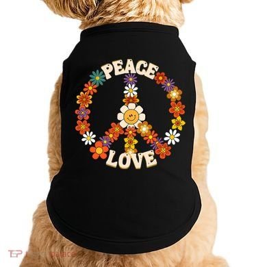Peace Signs Coloured For 60s 70s Outfits Doggie Tank