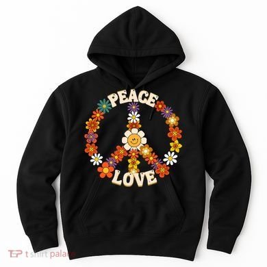 Peace Signs Coloured For 60s 70s Outfits Hoodie