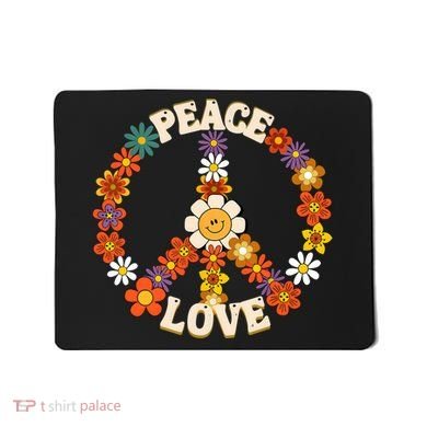 Peace Signs Coloured For 60s 70s Outfits Mousepad
