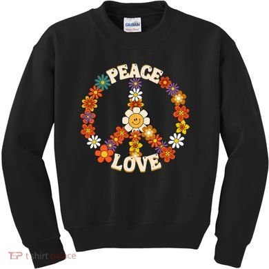 Peace Signs Coloured For 60s 70s Outfits Kids Sweatshirt
