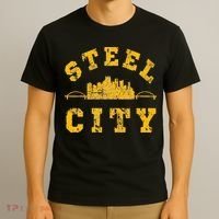 Pittsburgh Steel City Skyline Bridges 412 Home T-Shirt thumb 3
