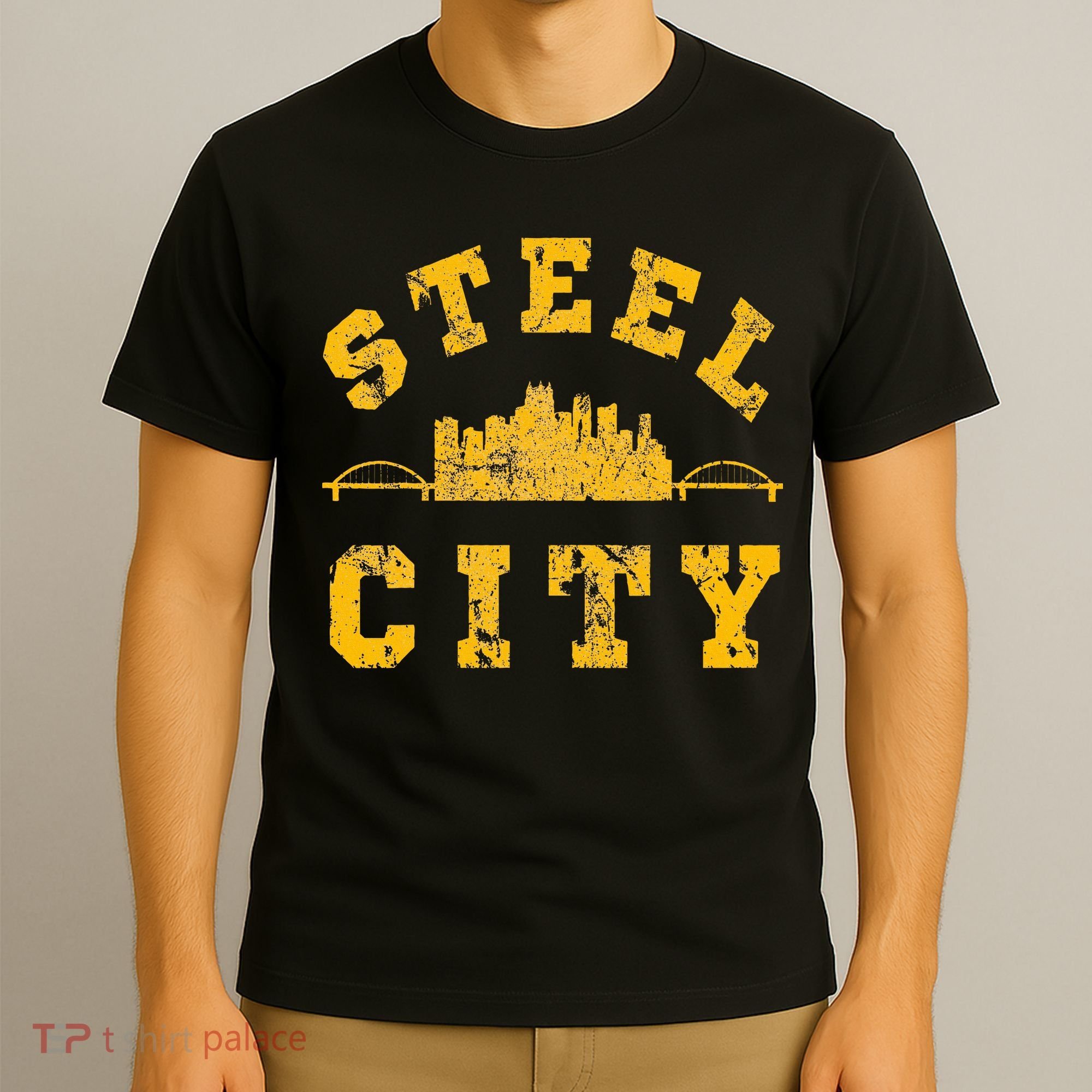 Pittsburgh Steel City Skyline Bridges 412 Home T-Shirt