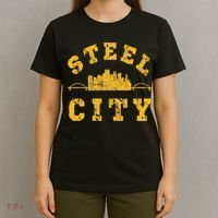 Pittsburgh Steel City Skyline Bridges 412 Home T-Shirt thumb 4
