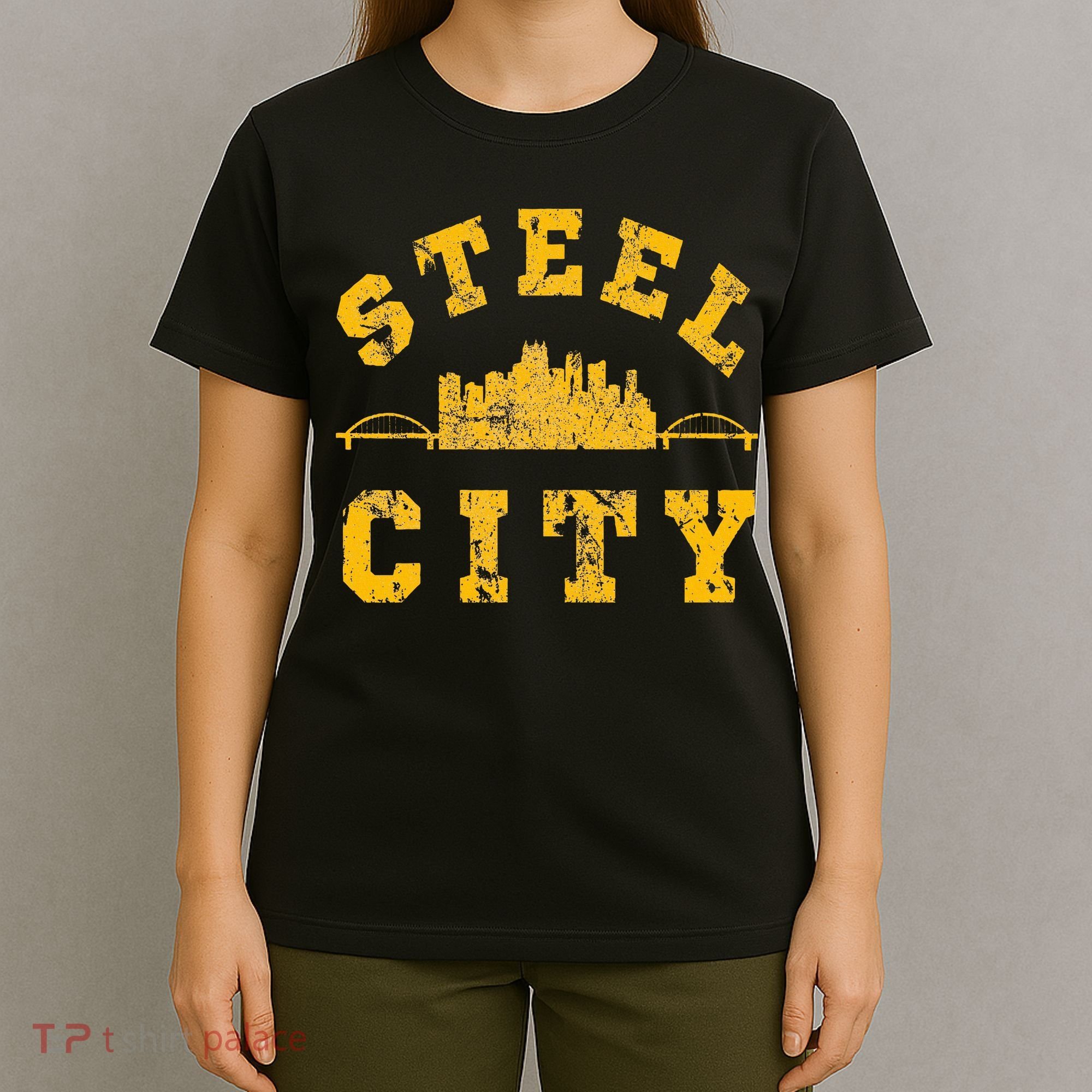 Pittsburgh Steel City Skyline Bridges 412 Home T-Shirt