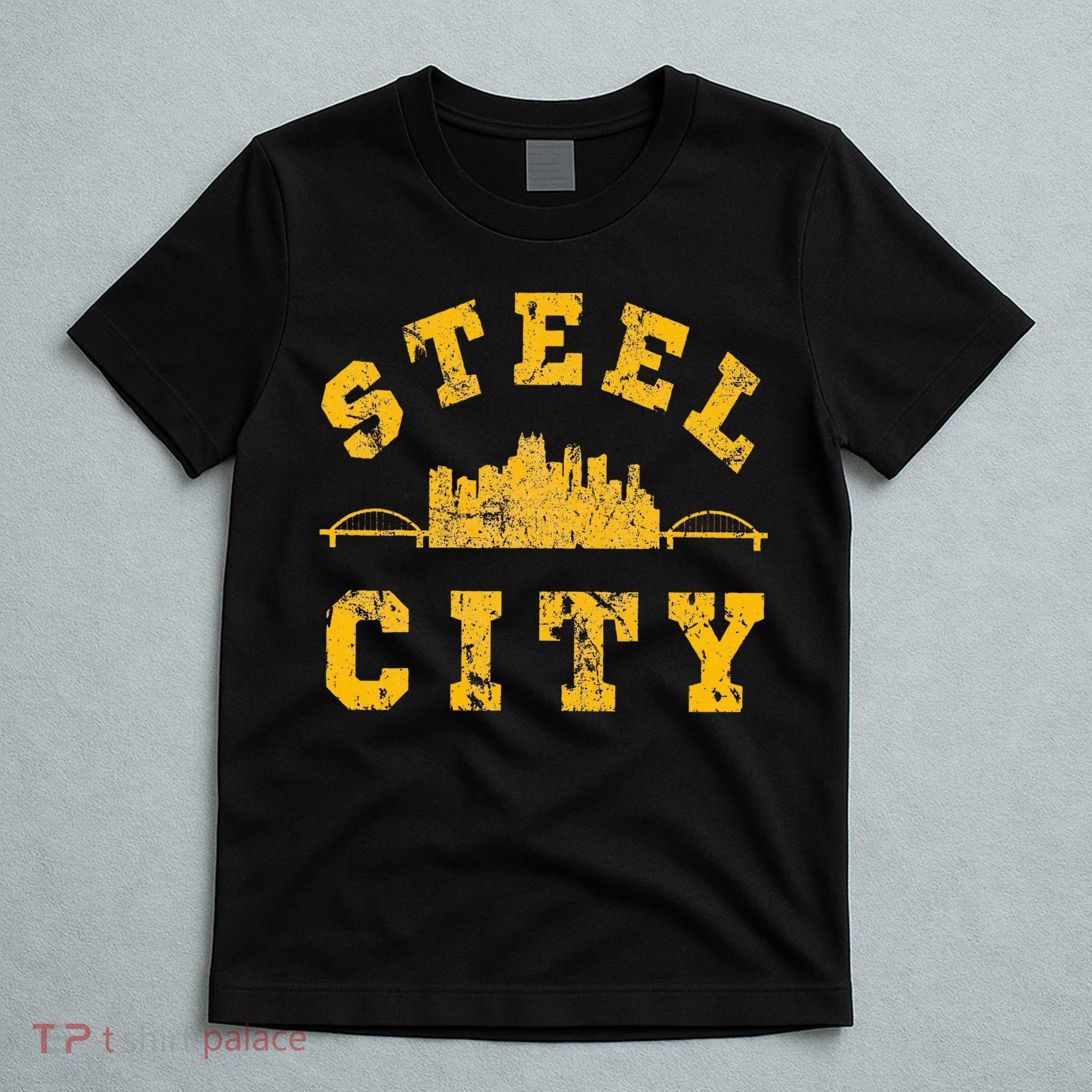 Pittsburgh Steel City Skyline Bridges 412 Home T-Shirt