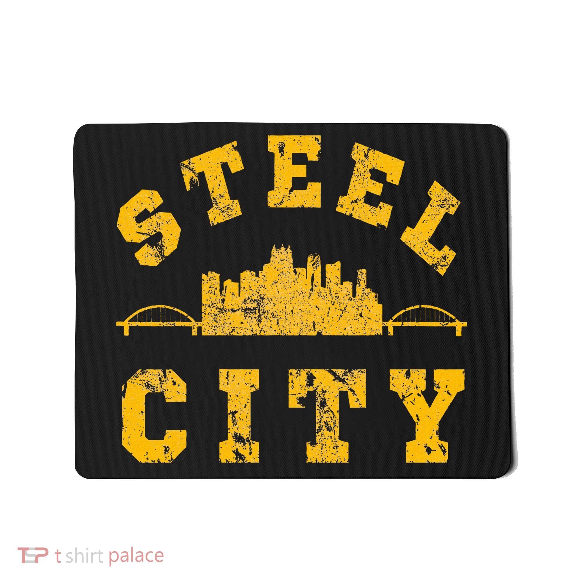 Pittsburgh Steel City Skyline Bridges 412 Home Mousepad
