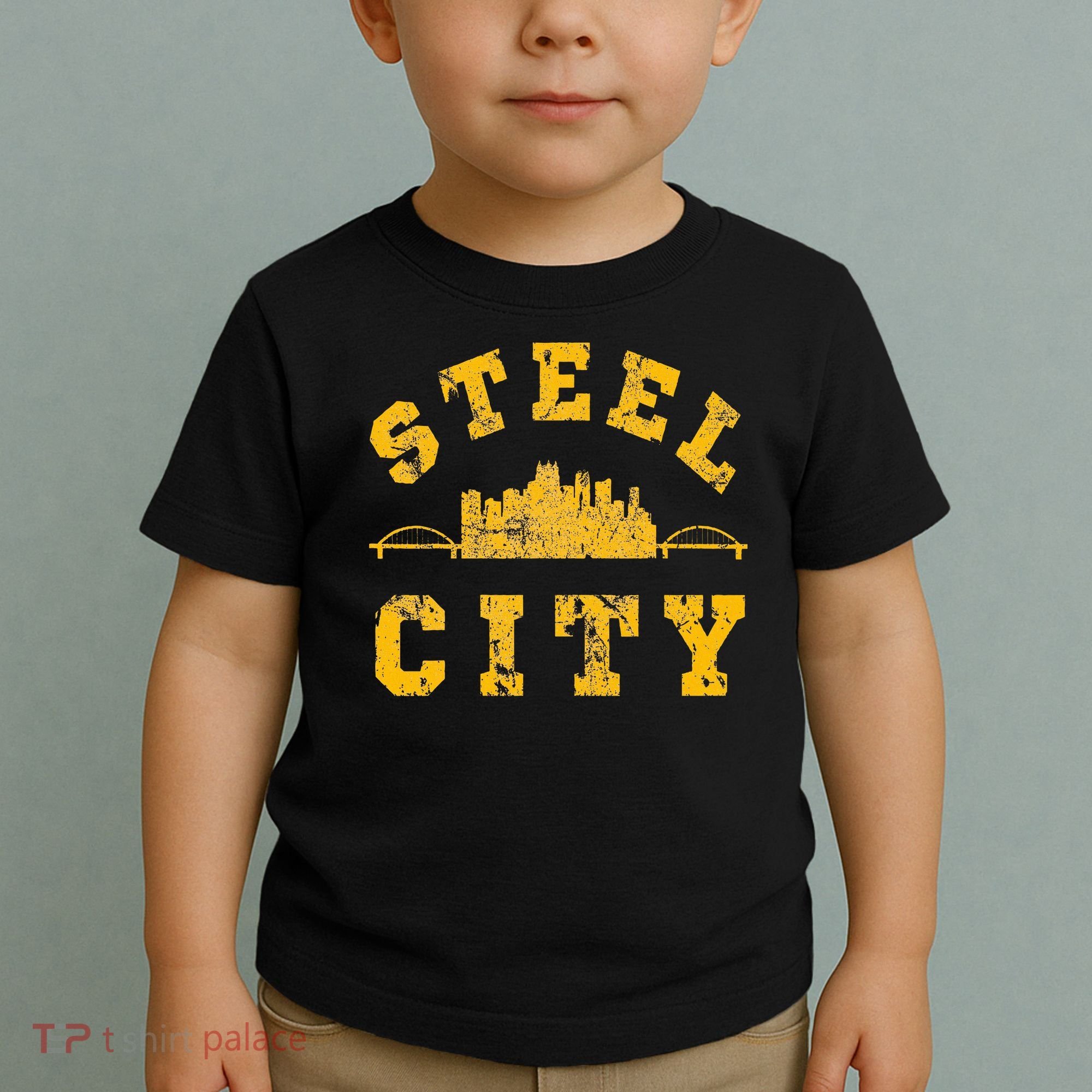Pittsburgh Steel City Skyline Bridges 412 Home Toddler T-Shirt