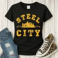 Pittsburgh Steel City Skyline Bridges 412 Home Women's T-Shirt thumb 3