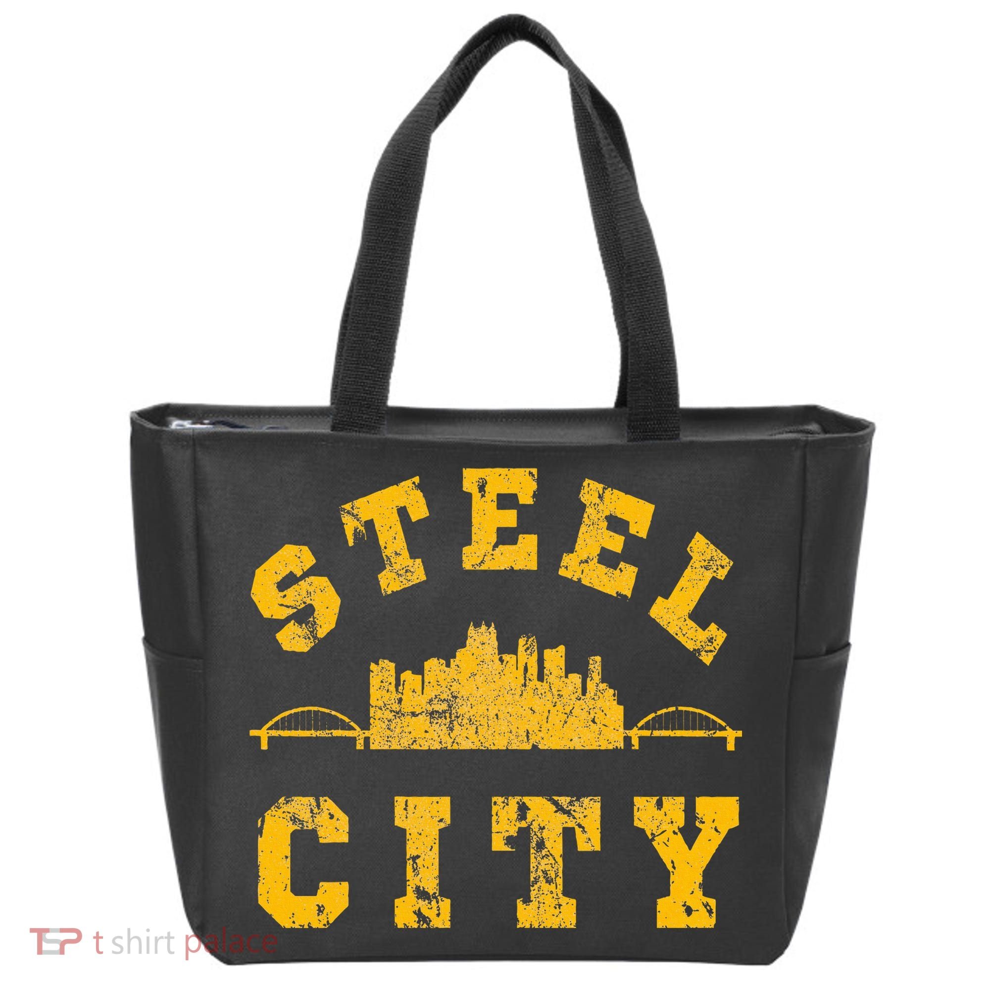 Pittsburgh Steel City Skyline Bridges 412 Home Tote Bag