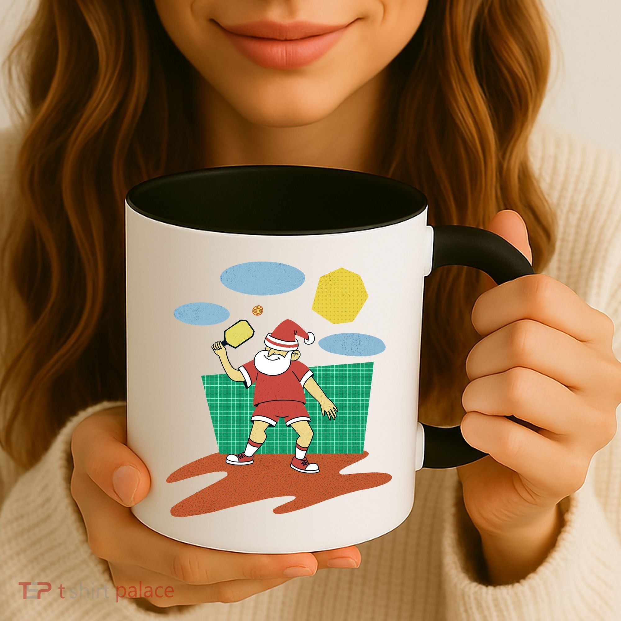 Pickleball Santa Claus Coffee Mug