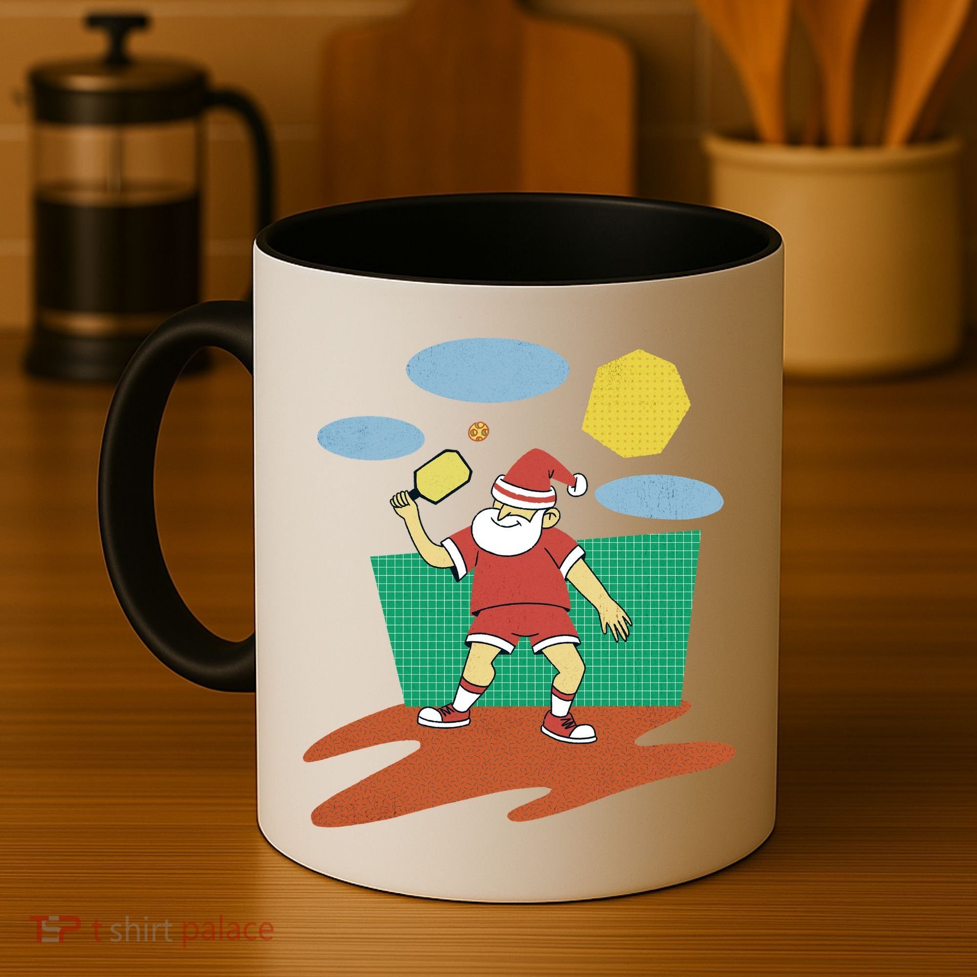 Pickleball Santa Claus Coffee Mug