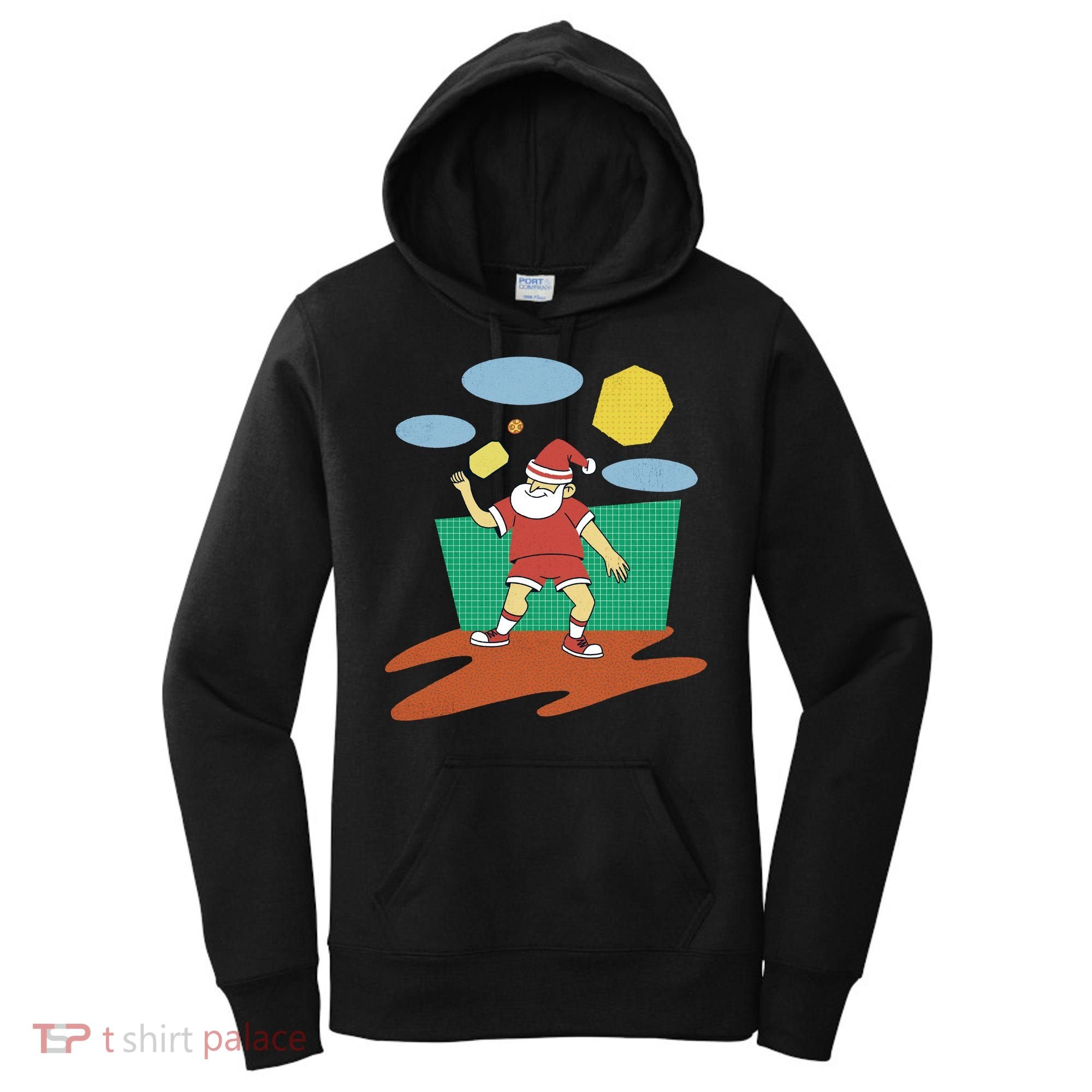 Pickleball Santa Claus Women's Hoodie