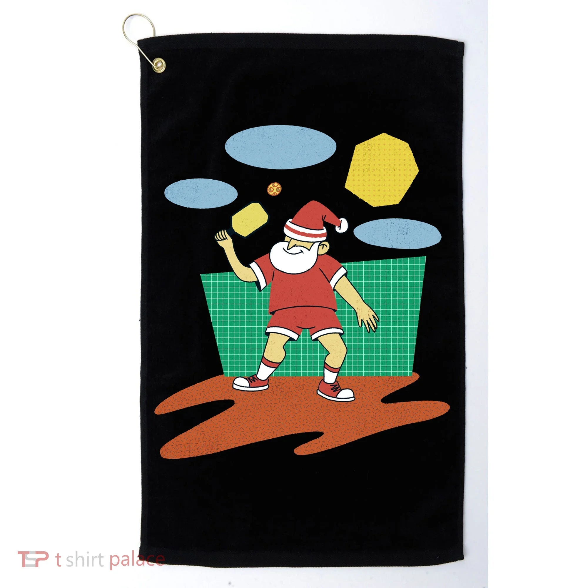 Pickleball Santa Claus Golf Towel