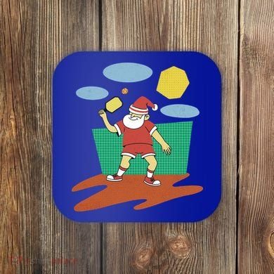 Pickleball Santa Claus Coaster