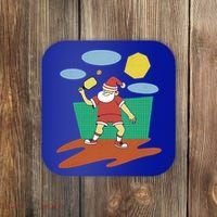 Pickleball Santa Claus Coaster thumb 0