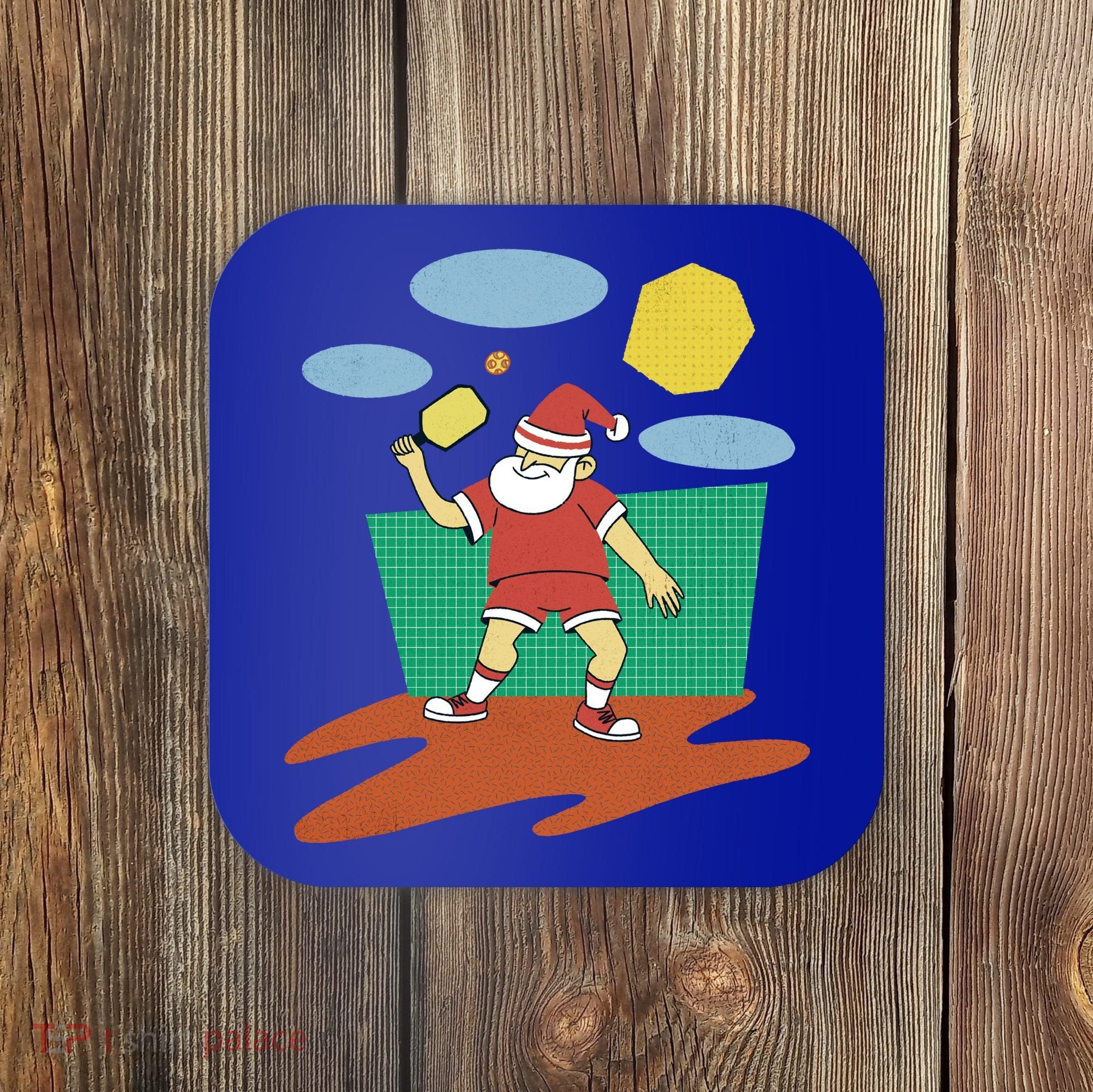 Pickleball Santa Claus Coaster