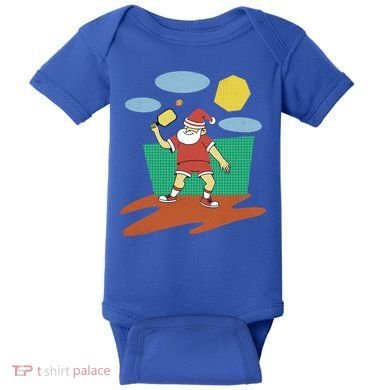 Pickleball Santa Claus Baby Bodysuit