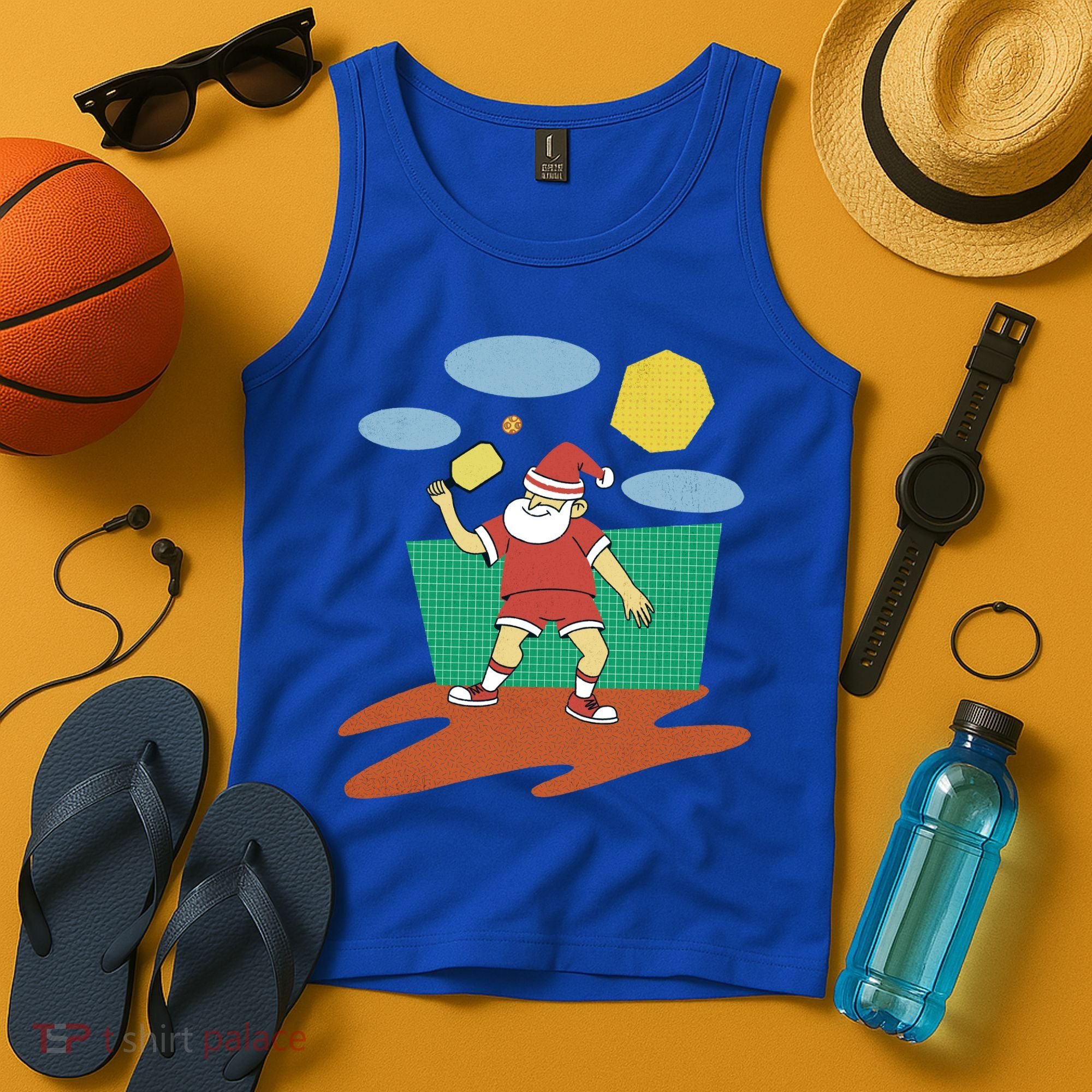 Pickleball Santa Claus Tank Top