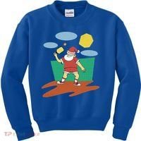 Pickleball Santa Claus Kids Sweatshirt thumb 0