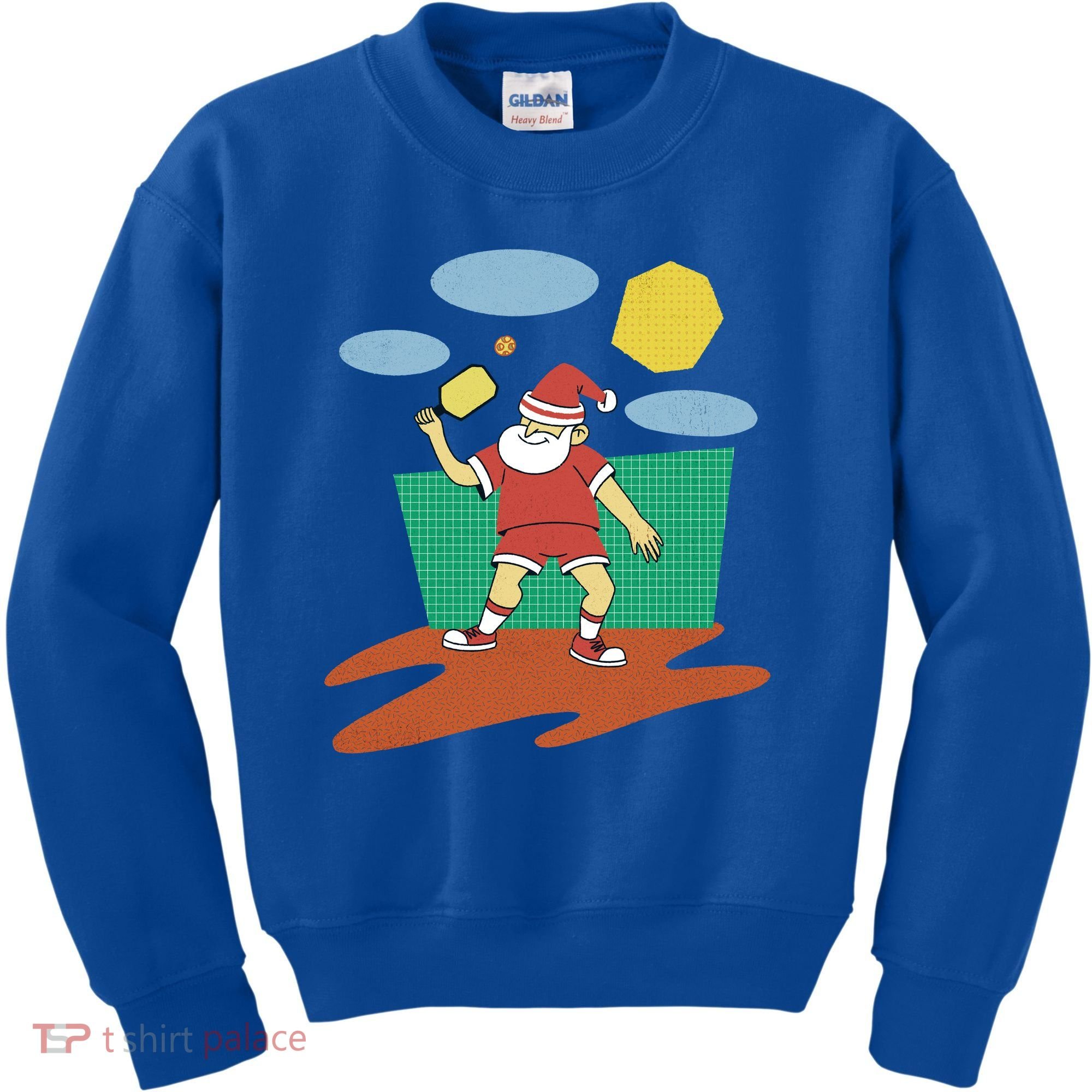 Pickleball Santa Claus Kids Sweatshirt