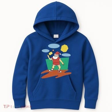 Pickleball Santa Claus Kids Hoodie