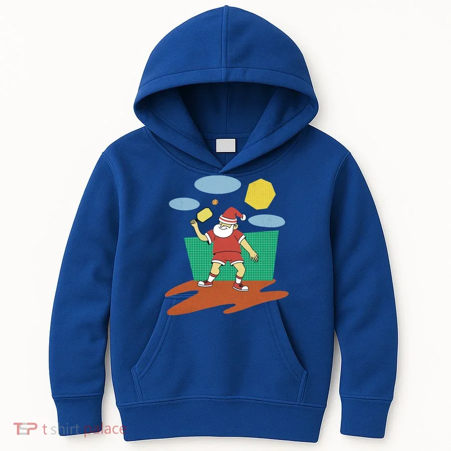 Pickleball Santa Claus Kids Hoodie