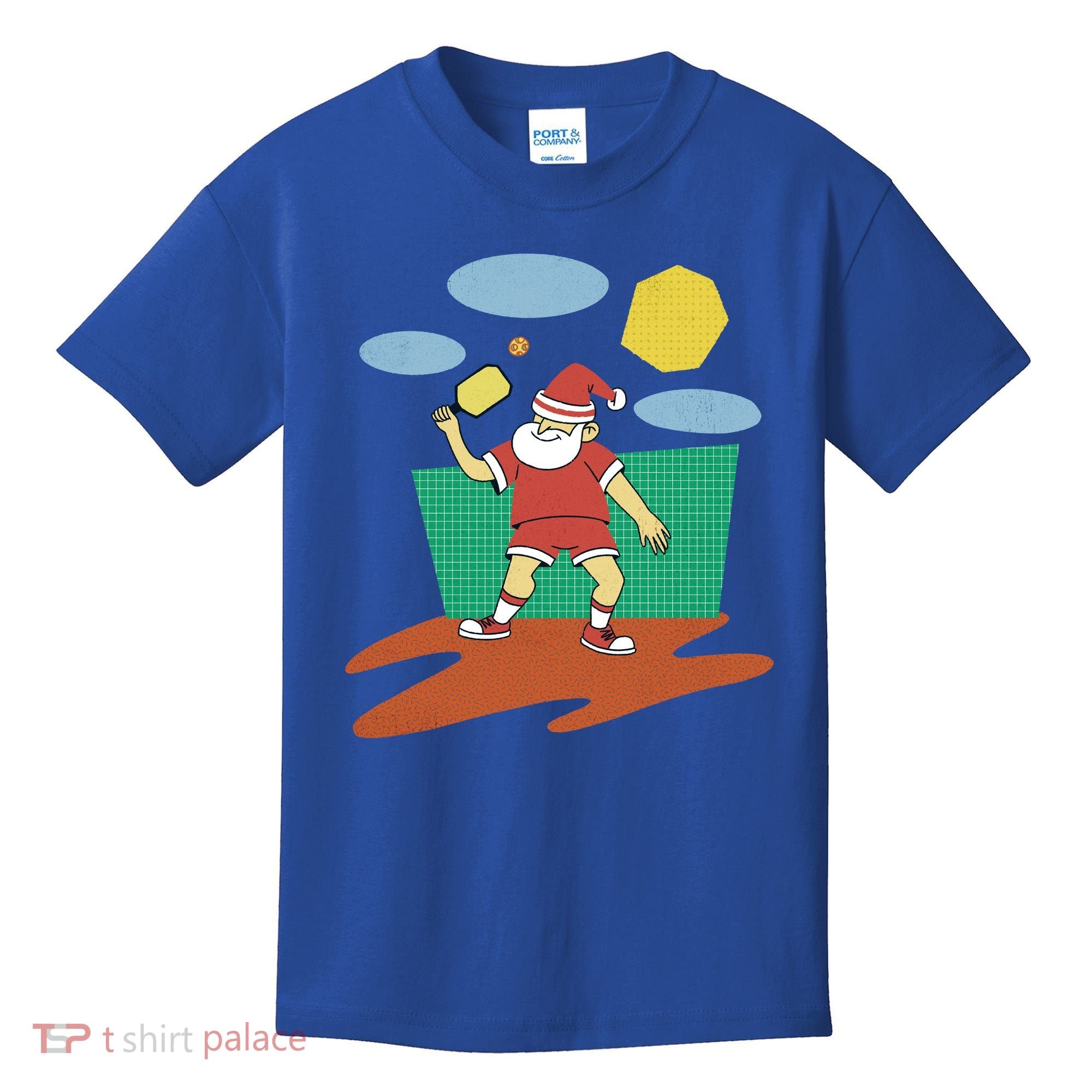 Pickleball Santa Claus Kids T-Shirt