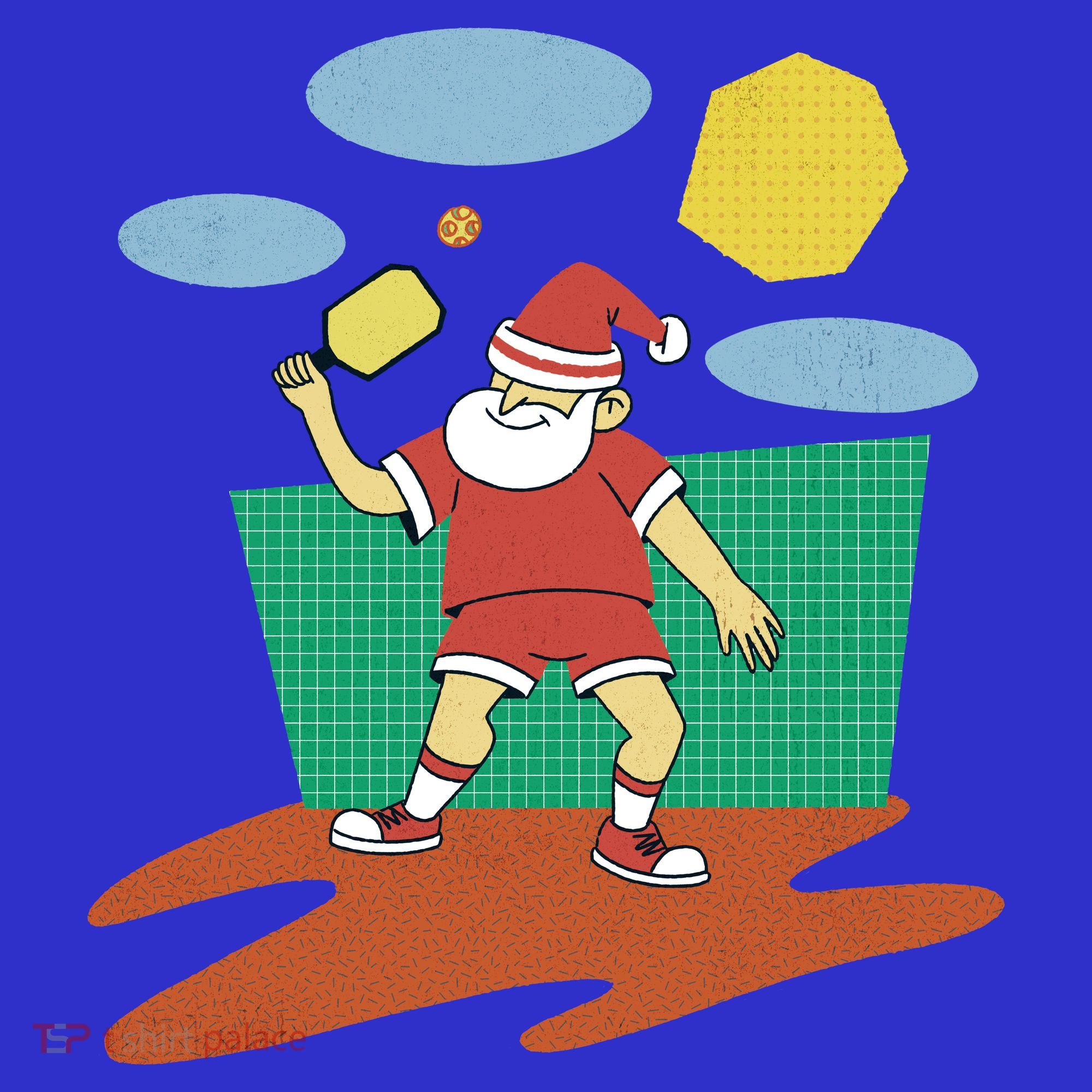 Pickleball Santa Claus Kids T-Shirt