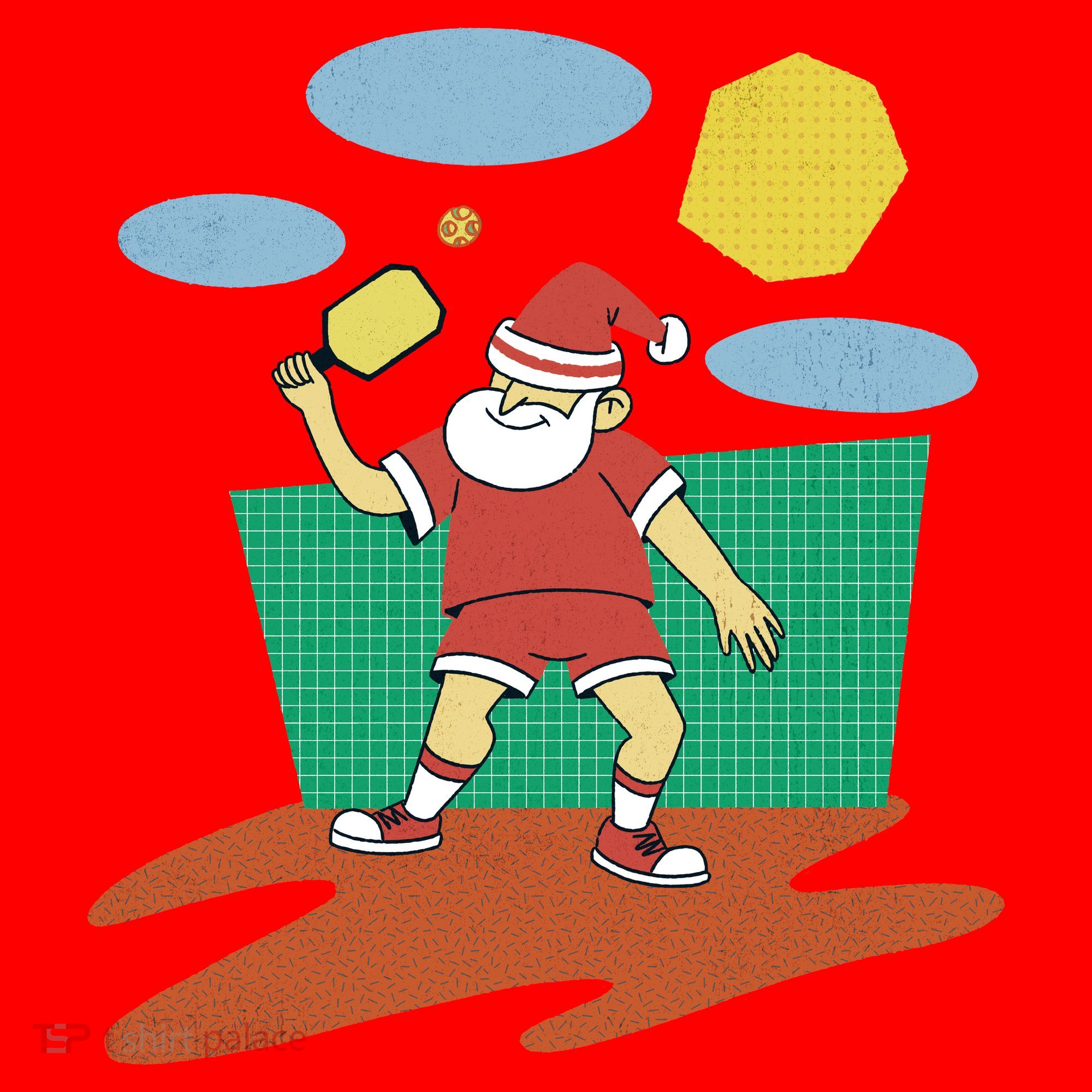 Pickleball Santa Claus Santa Hat