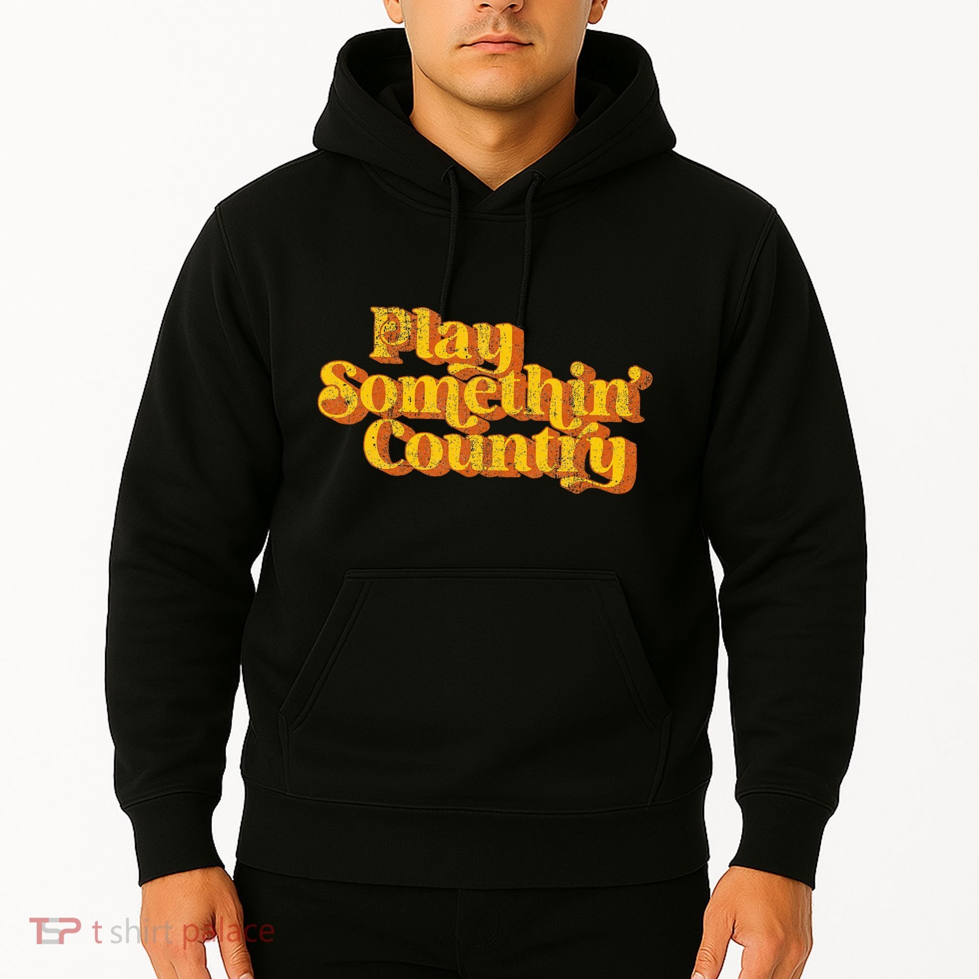 Play Something Country Music Saying Funny Retro 70S Hoodie