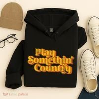 Play Something Country Music Saying Funny Retro 70S Hoodie thumb 4