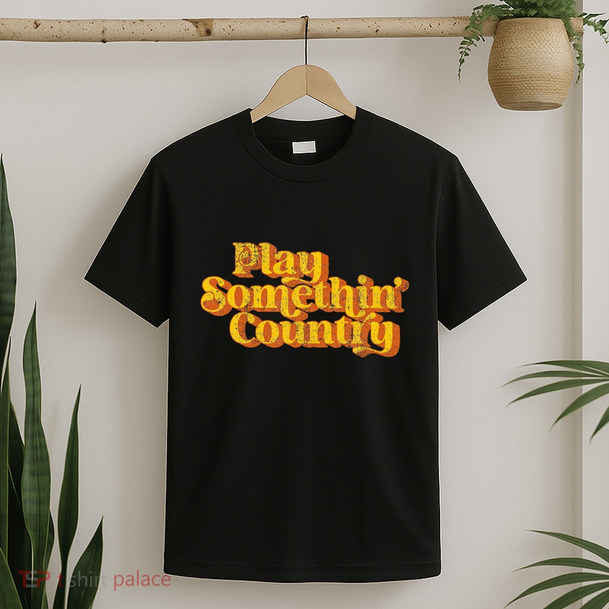 Play Something Country Music Saying Funny Retro 70S T-Shirt