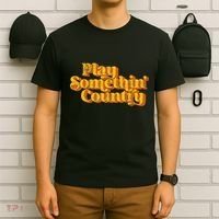 Play Something Country Music Saying Funny Retro 70S T-Shirt thumb 6